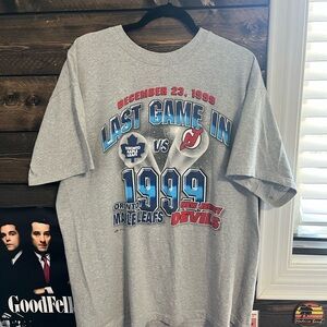 Vintage Toronto Maple Leafs vs New Jersey Devils 1999 Last Game In Graphic Tee